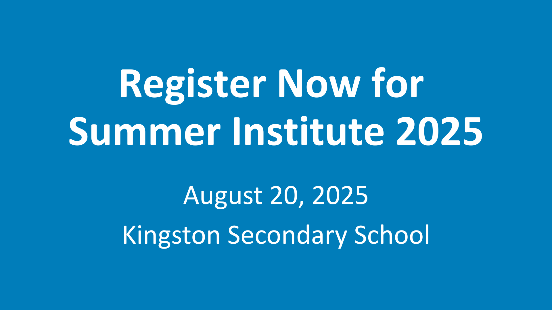 Summer Institute August 20 for LDSB Educators - Limestone District ...