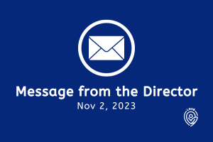 Message from the Director-Nov 2, 2023