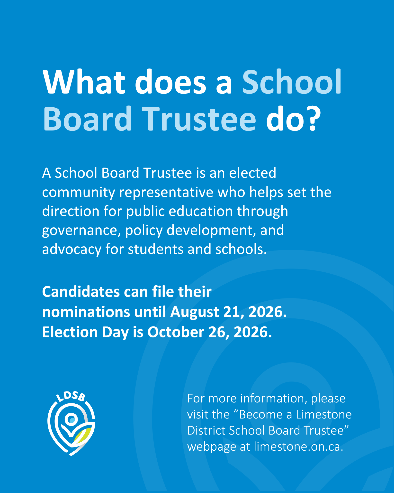 What Does a School Board Trustee Do graphic